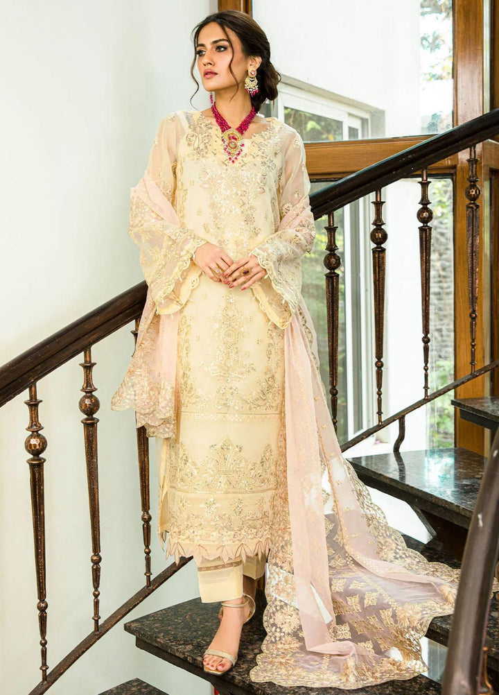 Glossier By AIK Atelier Embroidered Organza Suits Unstitched 3 Piece AIK23GL Look-09 - Festive Collection