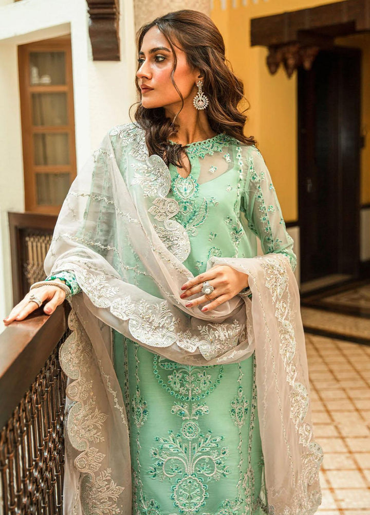 Glossier By AIK Atelier Embroidered Organza Suits Unstitched 3 Piece AIK23GL Look-10 - Festive Collection