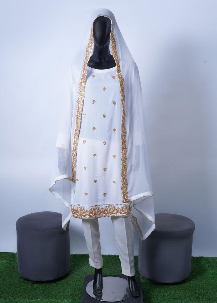 Gold Capsule By Vibgyor Fashion Embroidered Silk Suits Unstitched 3 Piece D2-G23 XAHRI GOLD - Premium Collection