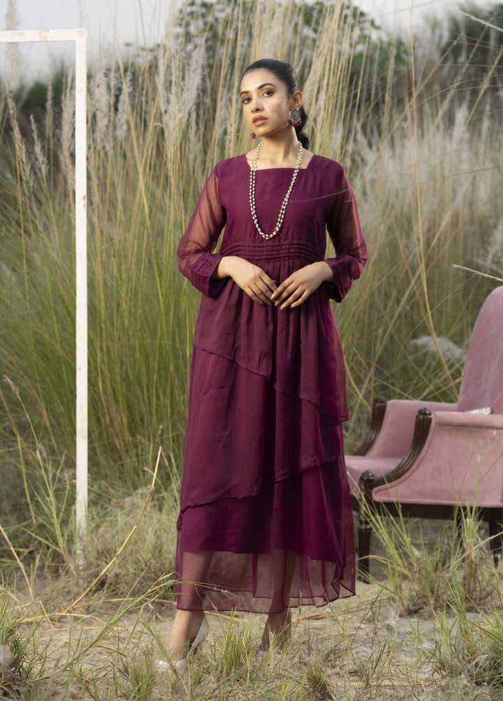 Nazmina Pret Flared Layer  Maxi FR-683 Turquoise Dream