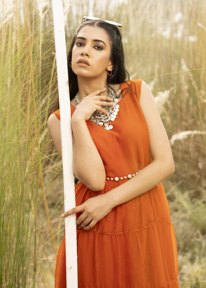 Nazmina Pret Layered  Maxi FR-684M Sunset Splendor