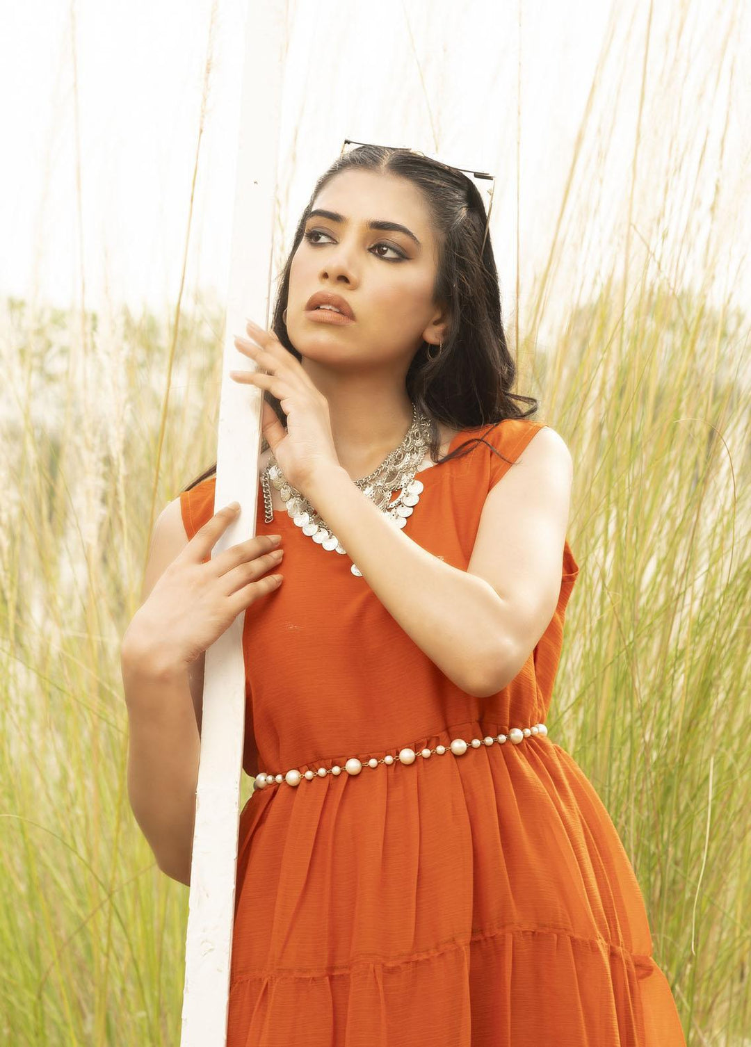 Nazmina Pret Layered  Maxi FR-684M Sunset Splendor