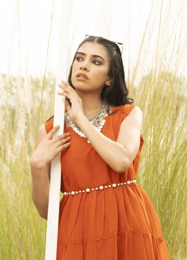 Nazmina Pret Layered  Maxi FR-684M Sunset Splendor