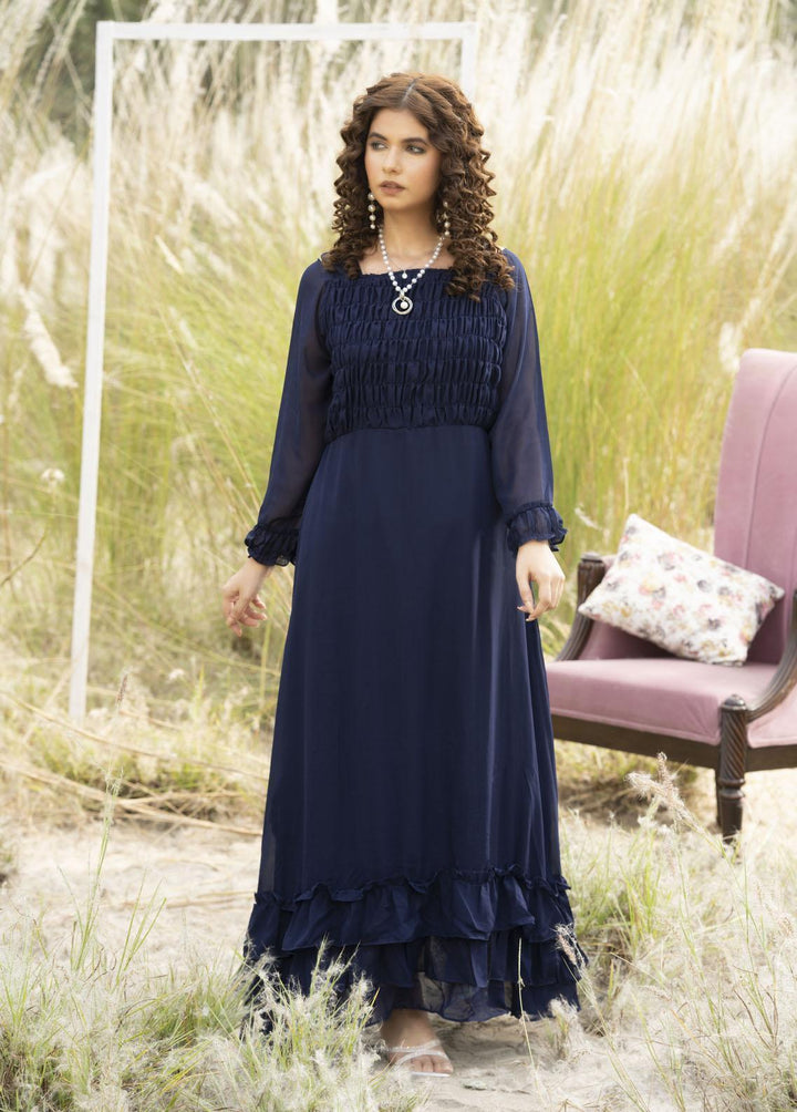 Nazmina Pret Smocking  Maxi FR-696M Ocean Serenity