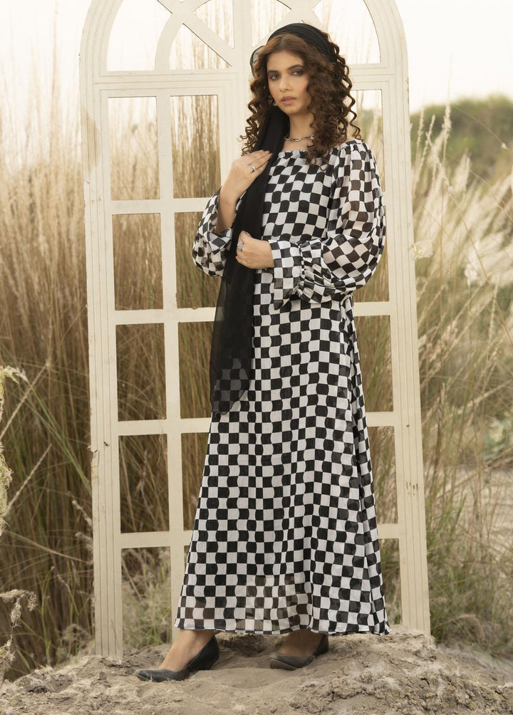 Nazmina Pret Checkered  Maxi FR-699 Monochrome
