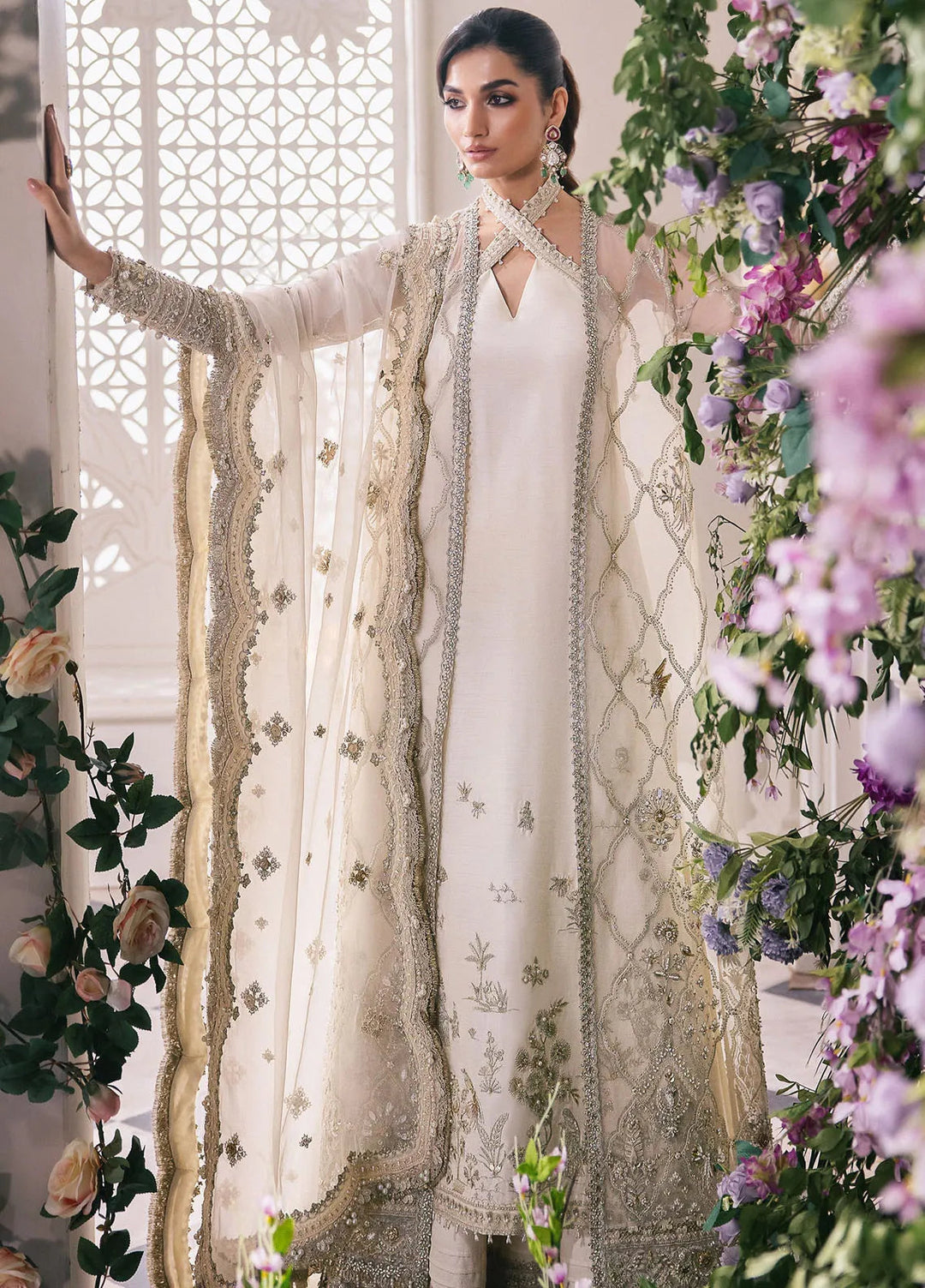 Gossamer By Zaha Embroidered Organza Suit Unstitched 3 Piece ZL24G D-02 Leiyn - Formal Collection