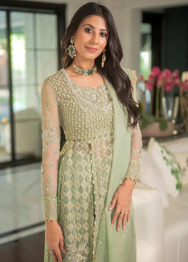 Gossamer By Zaha Embroidered Organza Suit Unstitched 3 Piece ZL24G D-03 Seraphina - Formal Collection