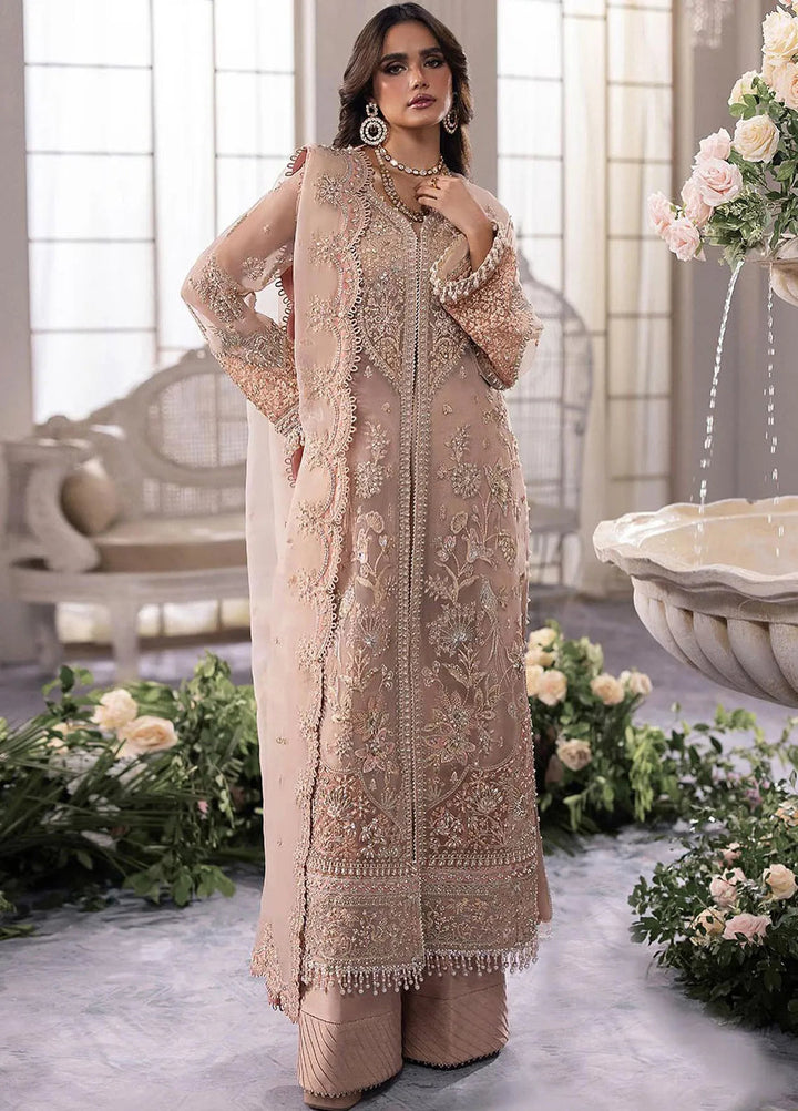 Gossamer By Zaha Embroidered Organza Suit Unstitched 3 Piece ZL24G D-05 Elysia - Formal Collection