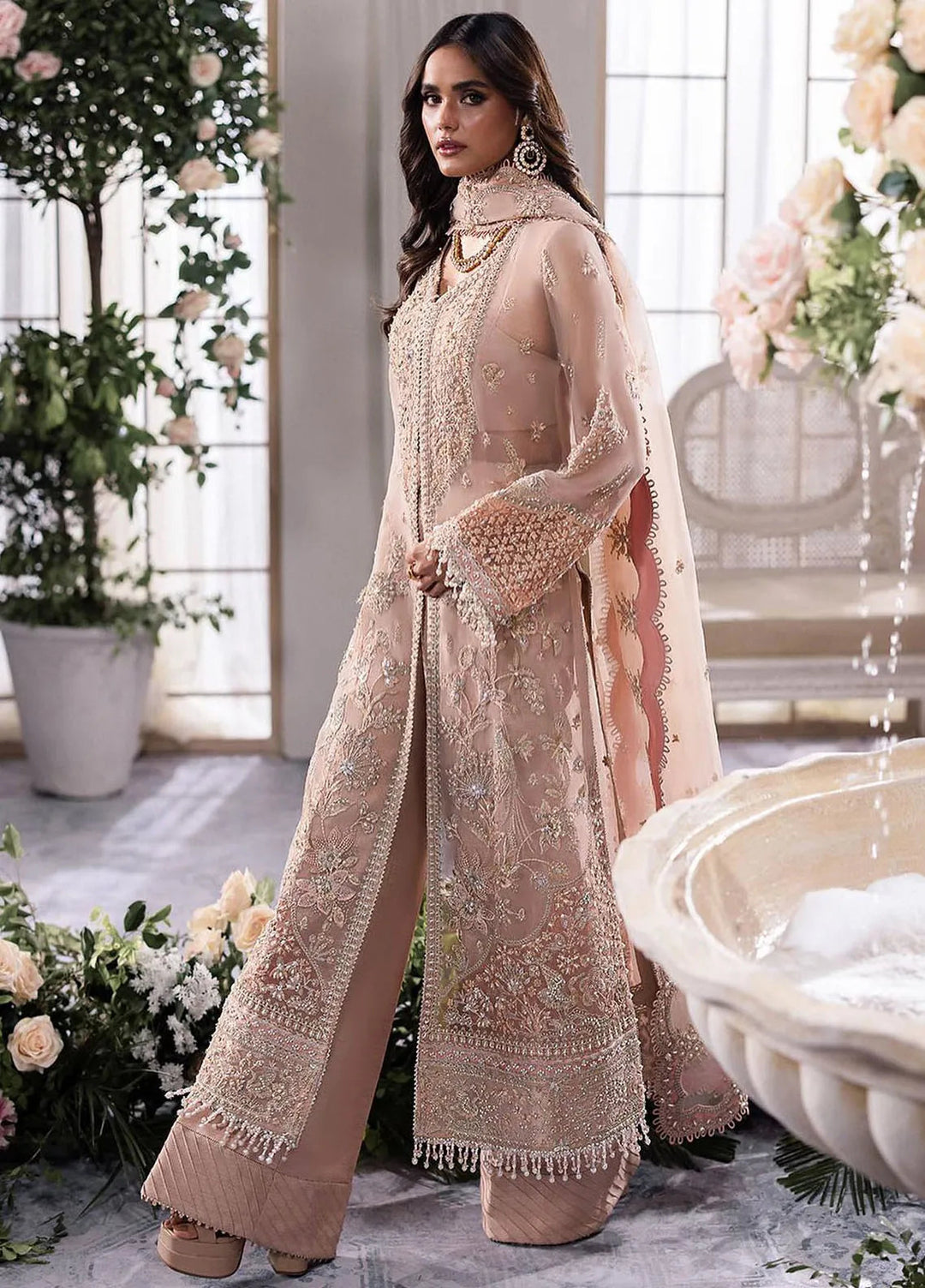 Gossamer By Zaha Embroidered Organza Suit Unstitched 3 Piece ZL24G D-05 Elysia - Formal Collection