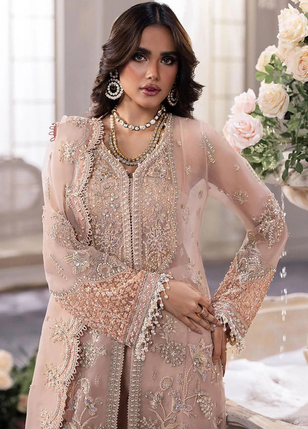 Gossamer By Zaha Embroidered Organza Suit Unstitched 3 Piece ZL24G D-05 Elysia - Formal Collection