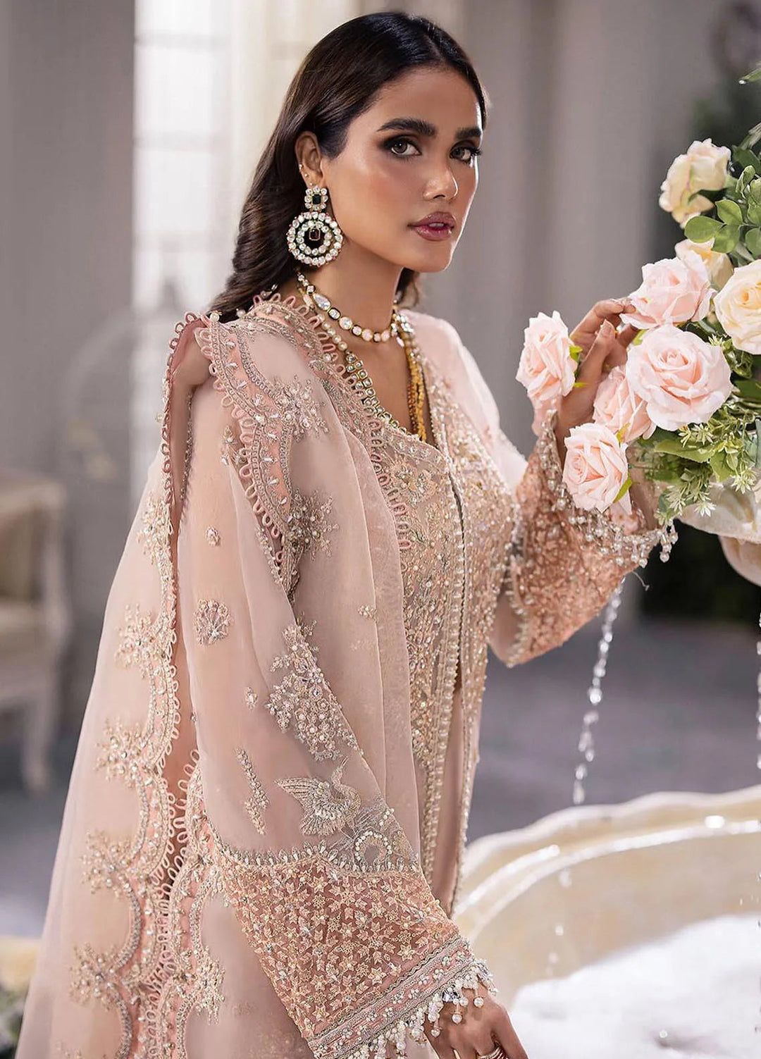 Gossamer By Zaha Embroidered Organza Suit Unstitched 3 Piece ZL24G D-05 Elysia - Formal Collection