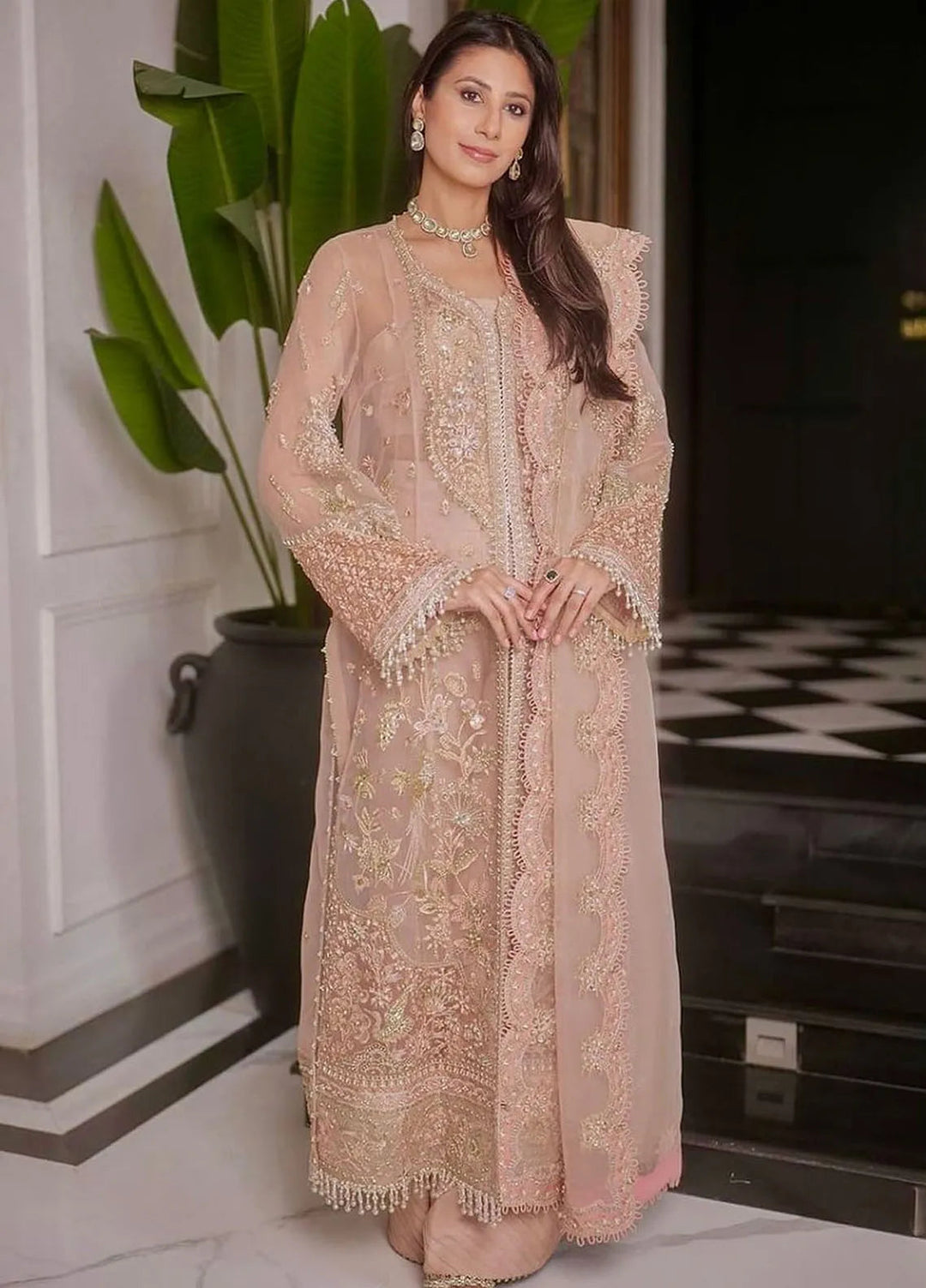 Gossamer By Zaha Embroidered Organza Suit Unstitched 3 Piece ZL24G D-05 Elysia - Formal Collection