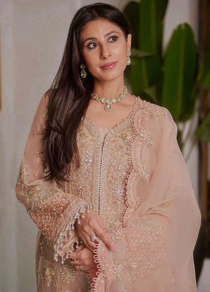 Gossamer By Zaha Embroidered Organza Suit Unstitched 3 Piece ZL24G D-05 Elysia - Formal Collection