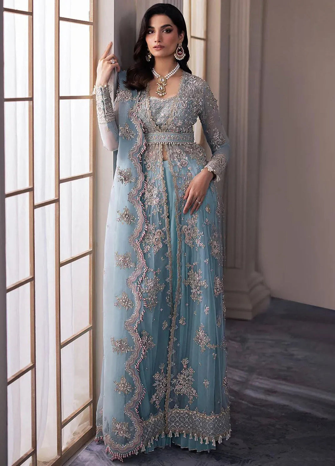 Gossamer By Zaha Pret Embroidered Organza Suit 3 Piece ZL24G D-04 Kiana