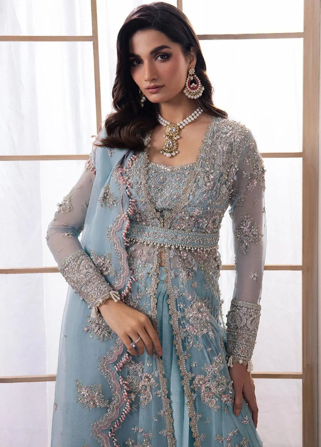 Gossamer By Zaha Pret Embroidered Organza Suit 3 Piece ZL24G D-04 Kiana