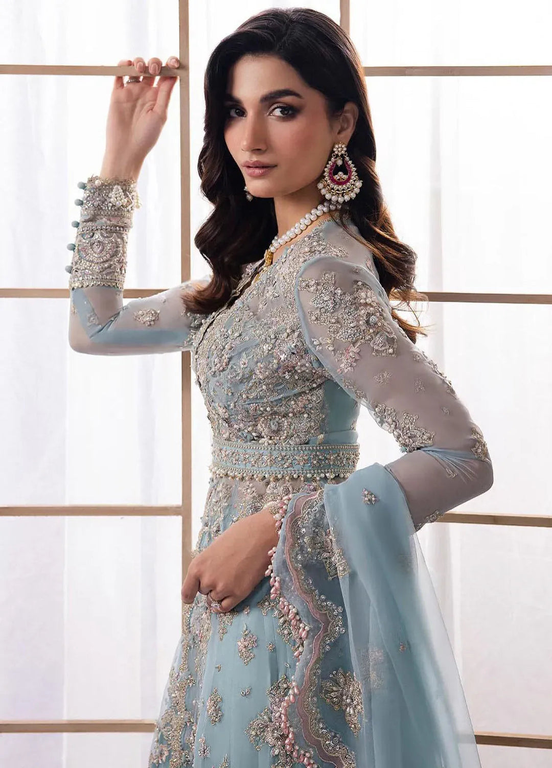Gossamer By Zaha Pret Embroidered Organza Suit 3 Piece ZL24G D-04 Kiana