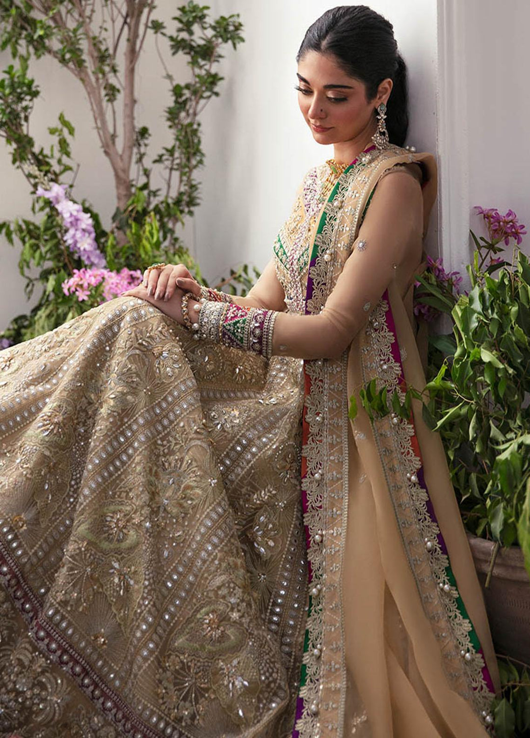 Gossamer By Zaha Embroidered Organza Suits Unstitched 4 Piece ZKS23G ZC23-01 Alysiah - Luxury Collection
