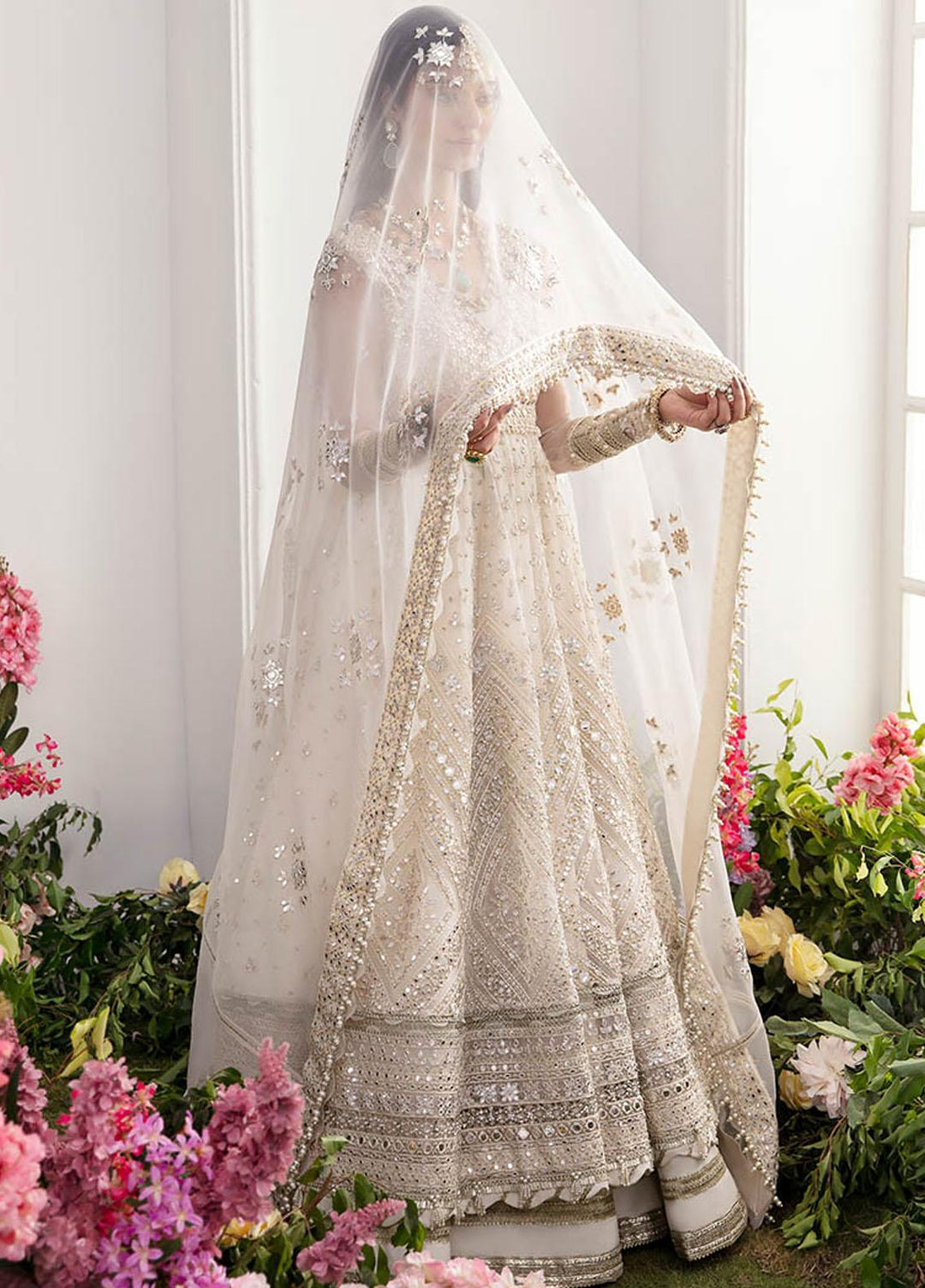 Gossamer By Zaha Embroidered Organza Suits Unstitched 4 Piece ZKS23G ZC23-03 Parisa - Luxury Collection
