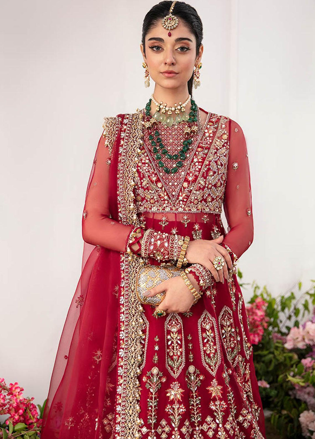 Gossamer By Zaha Embroidered Organza Suits Unstitched 4 Piece ZKS23G ZC23-08 Kyra - Luxury Collection