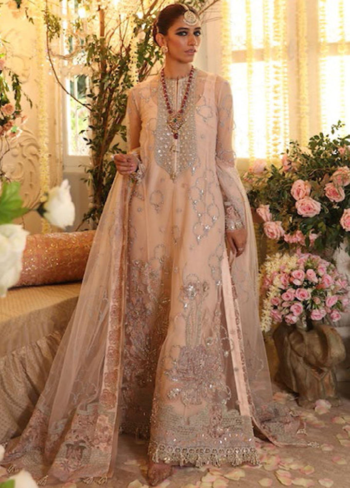 Gossamer by Zaha Embroidered Net Suits Unstitched 3 Piece ZKS22G D5 Aysum - Wedding Collection
