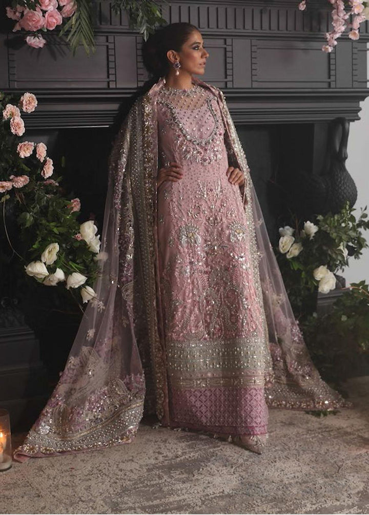 Gossamer by Zaha Embroidered Net Suits Unstitched 3 Piece ZKS22G D7 Elanz - Wedding Collection