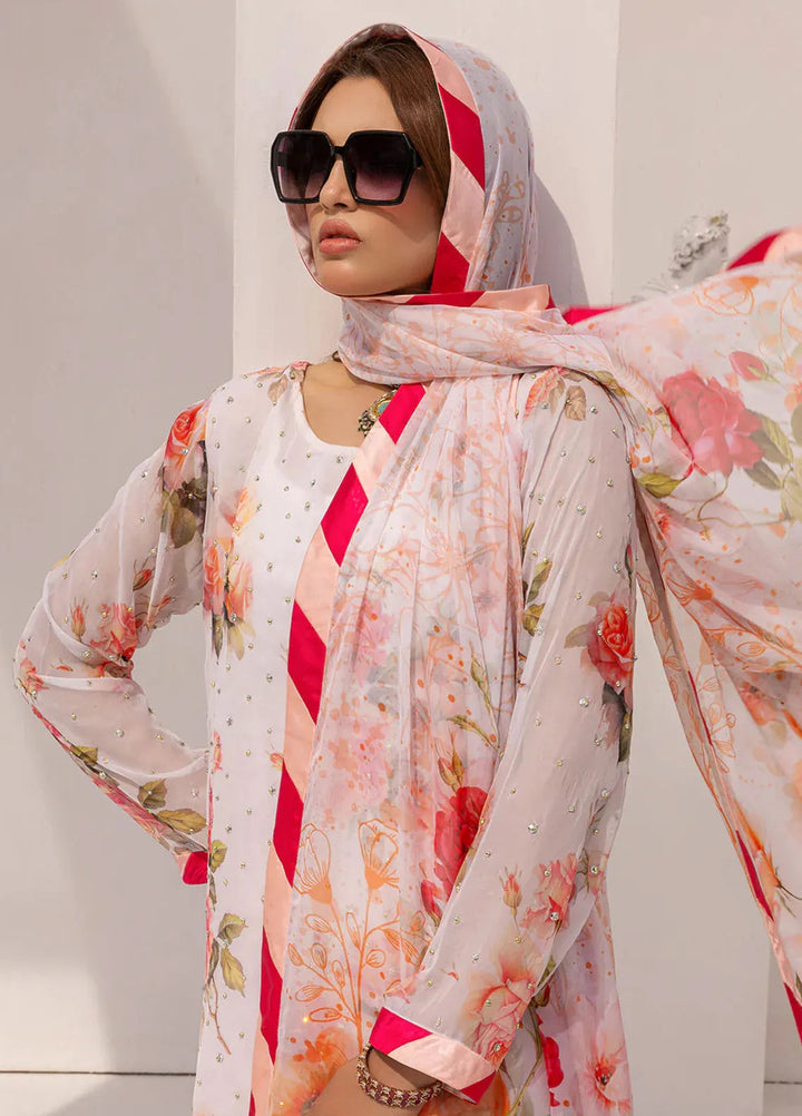 Grandeur Pret Embroidered Chiffon 3 Piece Suit Blossom