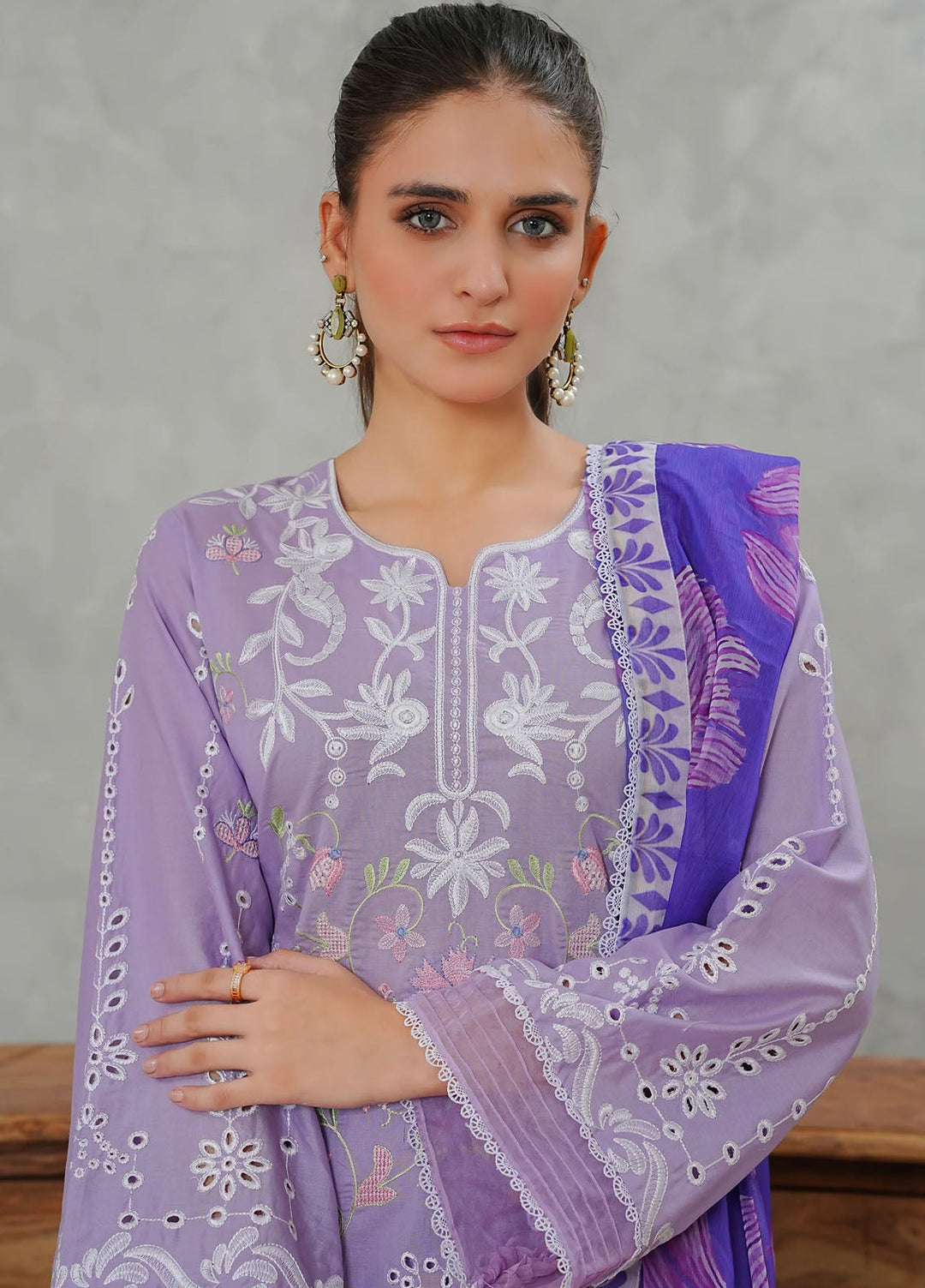 Grape Drape Pret Embroidered Lawn 3 Piece Ethereal Charm