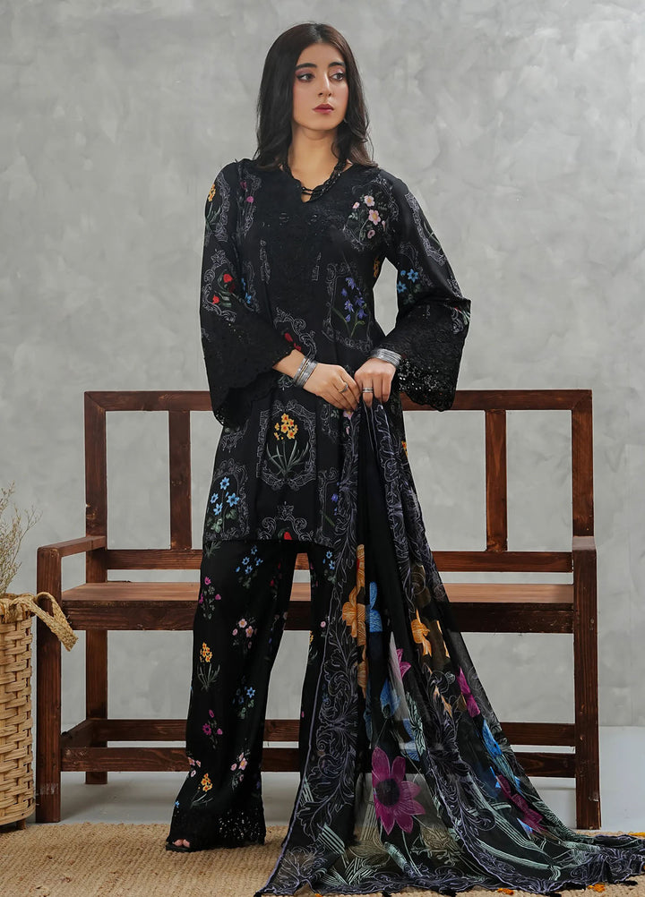 Madiha Gohar Pret Embroidered Lawn 3 Piece Lunafluer