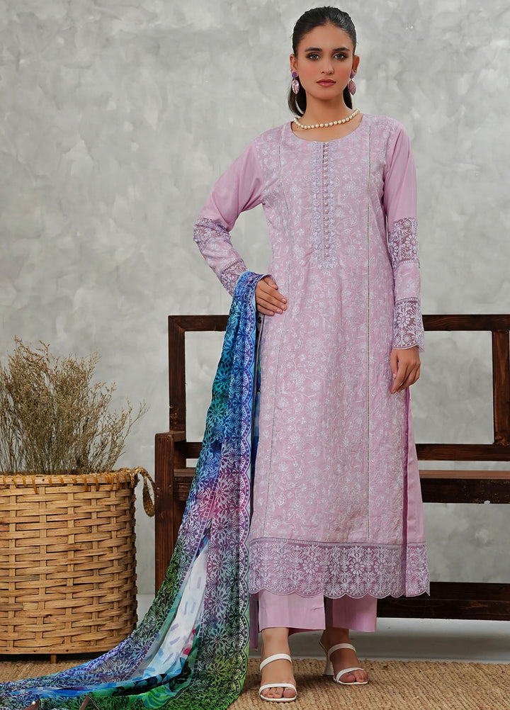 Grape Drape Pret Embroidered Lawn 3 Piece Seraphic Mist