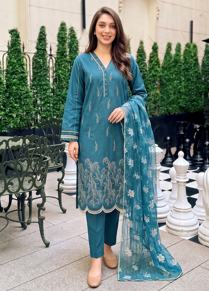 Dynasty by HZ Textiles Unstitched Embroidered Lawn 3 Piece Suit DEC - 06 Summer Collection