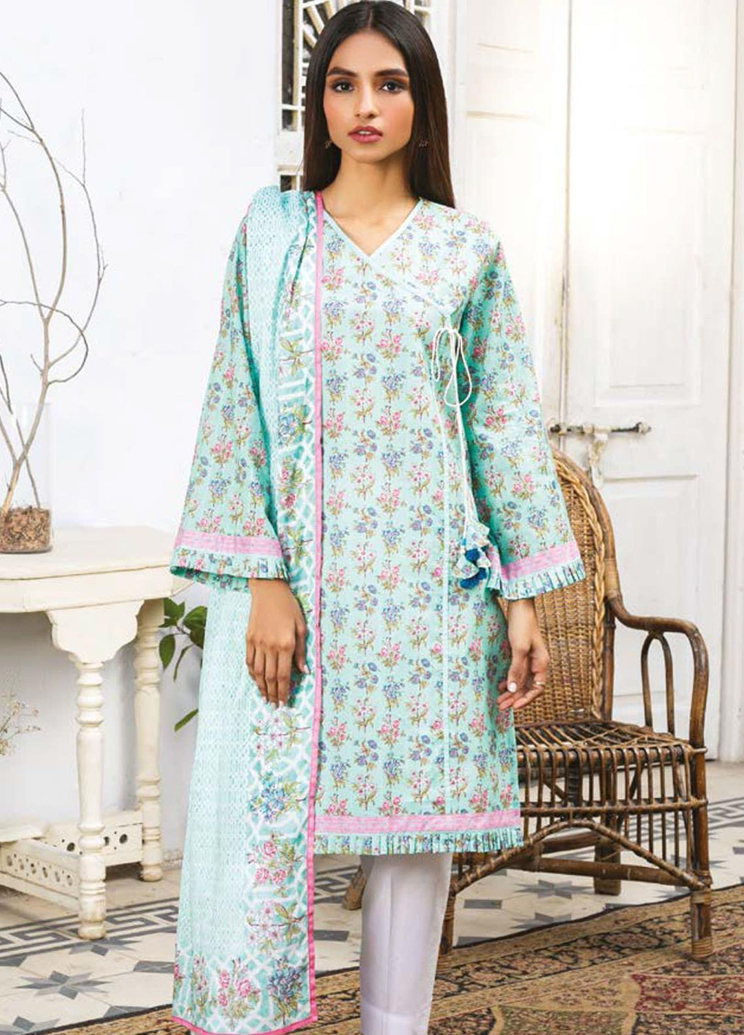 Guftagu by Orient Textiles Printed Lawn Suits Unstitched 2 Piece OT21G D-058-Blue - Festive Collection