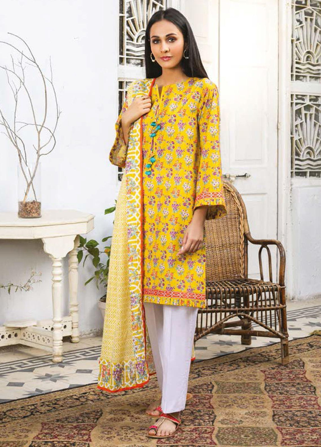 Guftagu by Orient Textiles Printed Lawn Suits Unstitched 2 Piece OT21G D-058-Yellow - Festive Collection