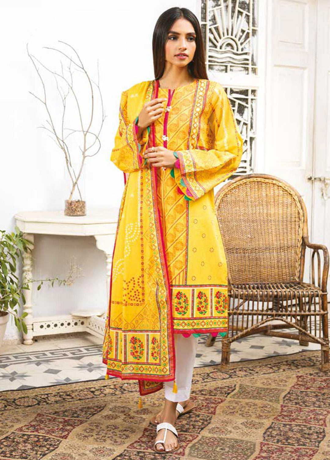 Guftagu by Orient Textiles Printed Lawn Suits Unstitched 2 Piece OT21G D-067-Yellow - Festive Collection