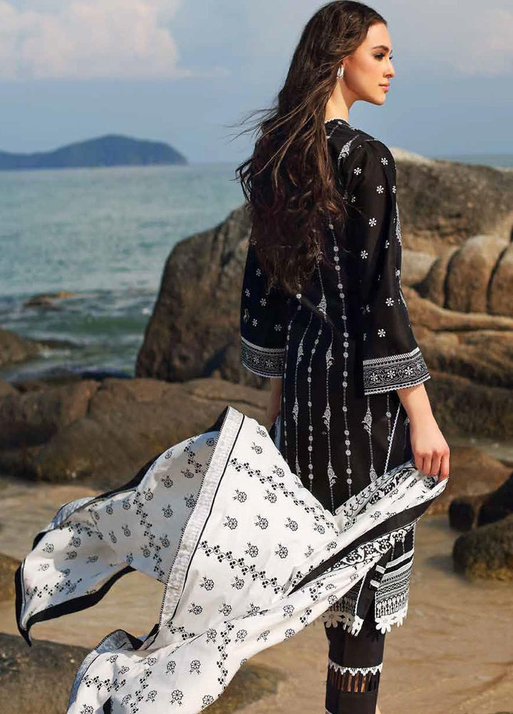 Ambrosia Black & White By Gul Ahmed Printed Lawn Suits Unstitched 3 Piece GA22A B-22013 - Black & White Collection
