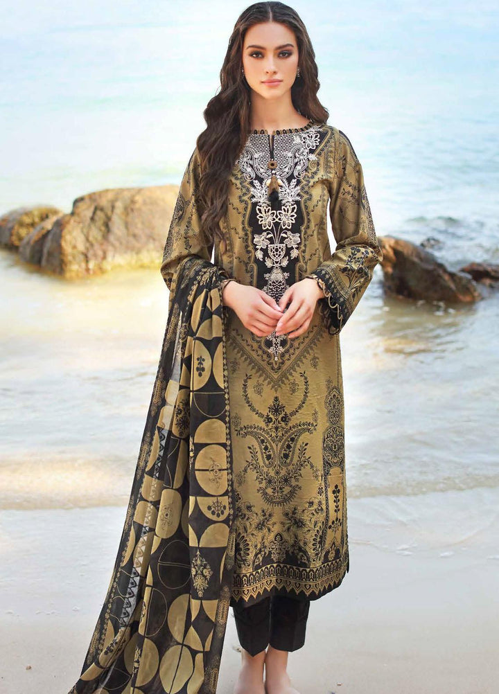 Ambrosia Black & White By Gul Ahmed Embroidered Lawn Suits Unstitched 3 Piece GA22A B-22017 - Black & White Collection