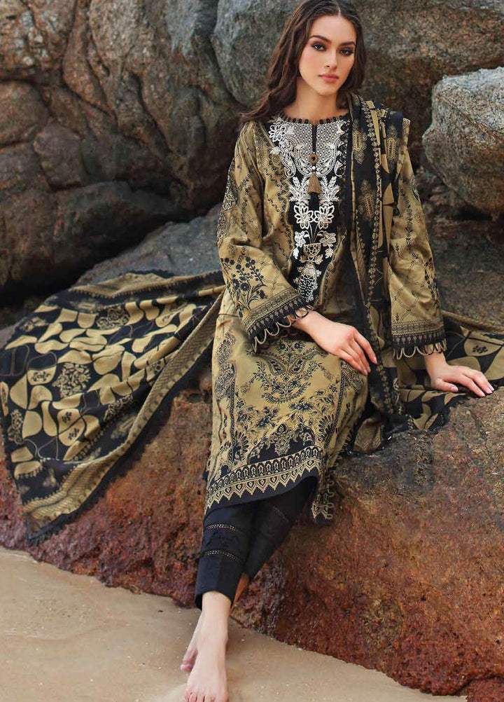 Ambrosia Black & White By Gul Ahmed Embroidered Lawn Suits Unstitched 3 Piece GA22A B-22017 - Black & White Collection
