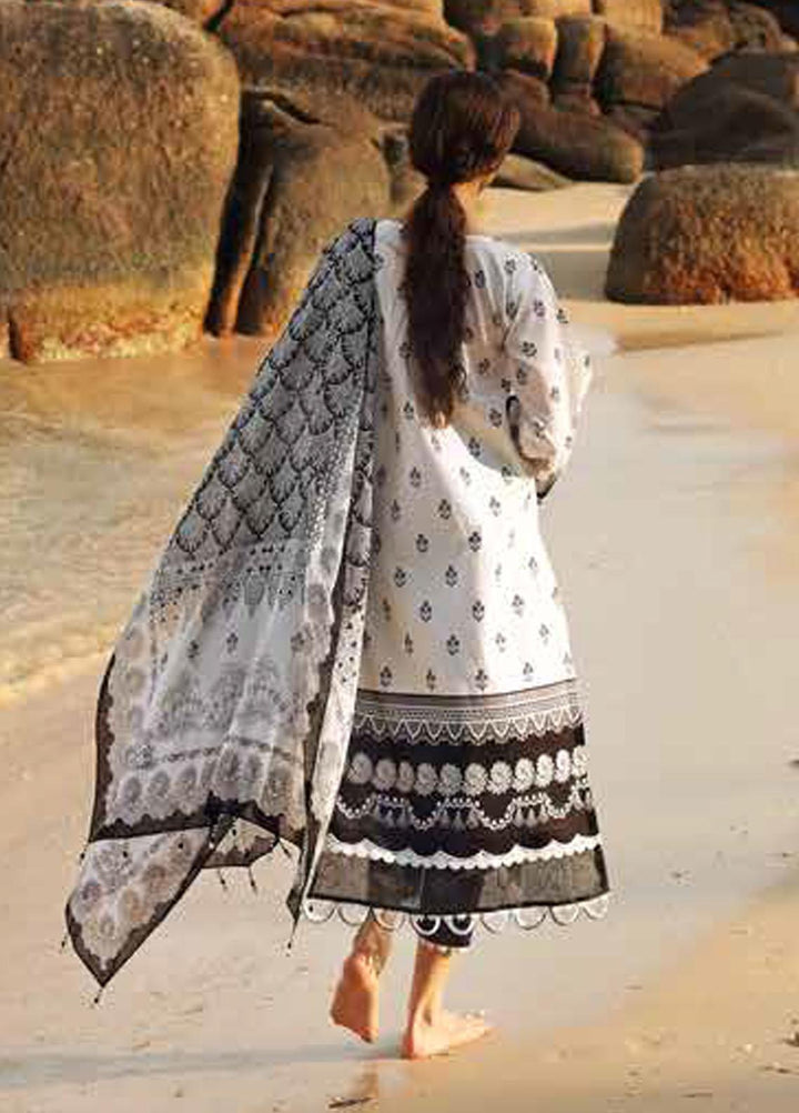 Ambrosia Black & White By Gul Ahmed Embroidered Lawn Suits Unstitched 3 Piece GA22A B-22018 - Black & White Collection