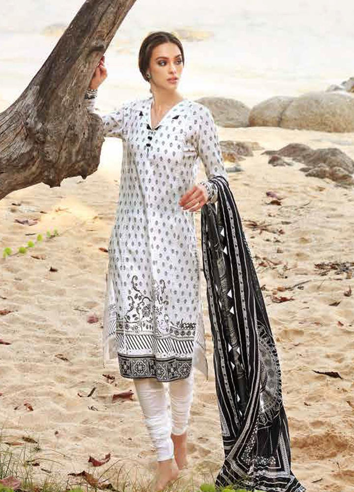 Ambrosia Black & White By Gul Ahmed Printed Lawn Suits Unstitched 2 Piece GA22A BT-22002 - Black & White Collection