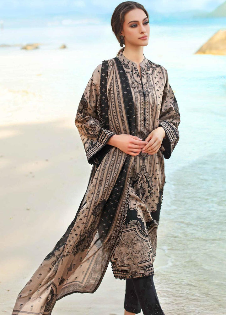 Ambrosia Black & White By Gul Ahmed Printed Lawn Suits Unstitched 2 Piece GA22A BT-22005 - Black & White Collection