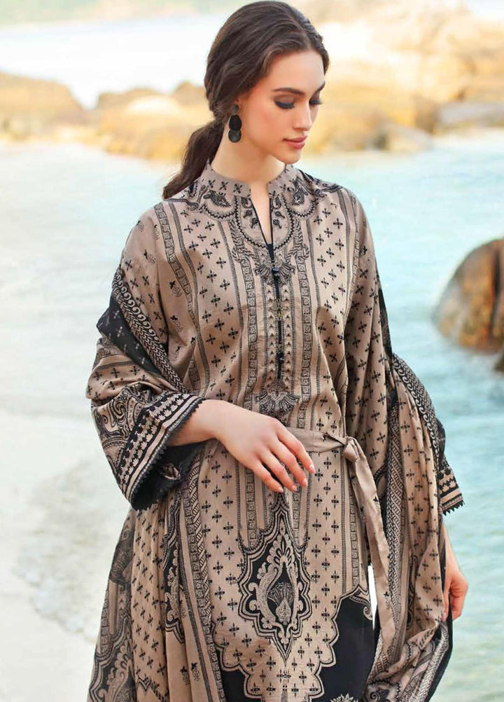 Ambrosia Black & White By Gul Ahmed Printed Lawn Suits Unstitched 2 Piece GA22A BT-22005 - Black & White Collection