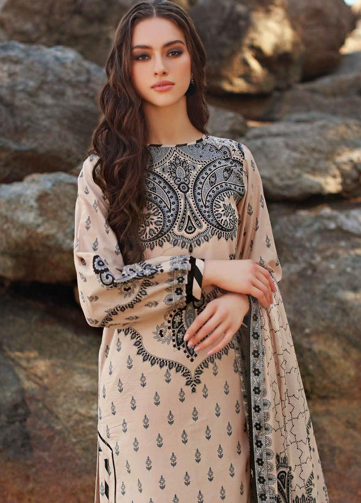 Ambrosia Black & White By Gul Ahmed Printed Lawn Suits Unstitched 2 Piece GA22A BT-22006 - Black & White Collection