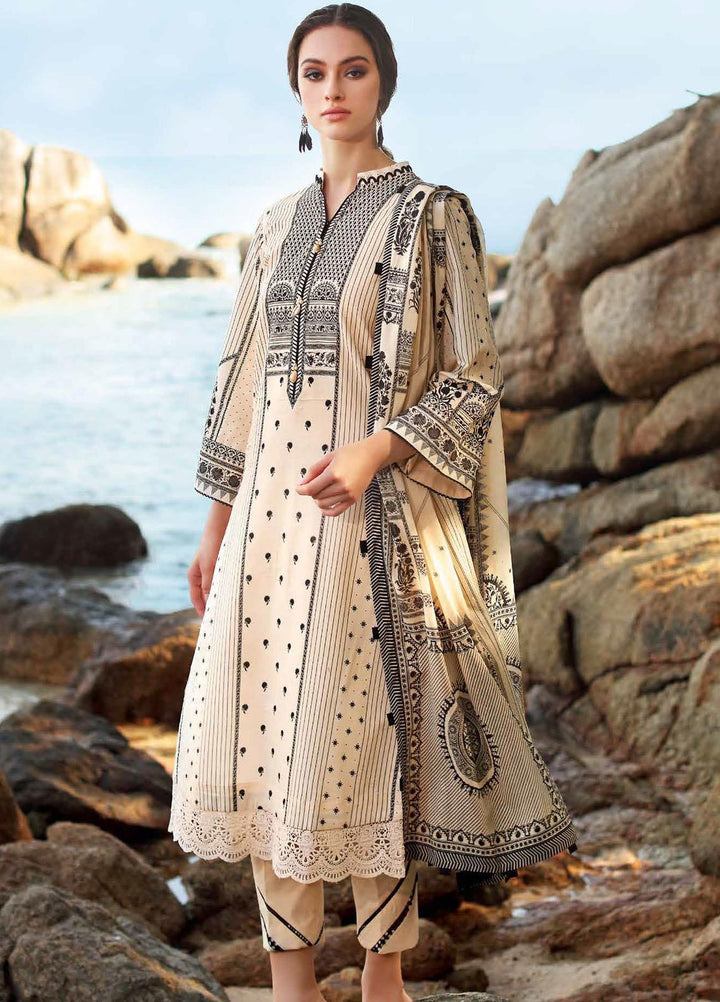 Ambrosia Black & White By Gul Ahmed Printed Lawn Suits Unstitched 2 Piece GA22A BT-22007 - Black & White Collection