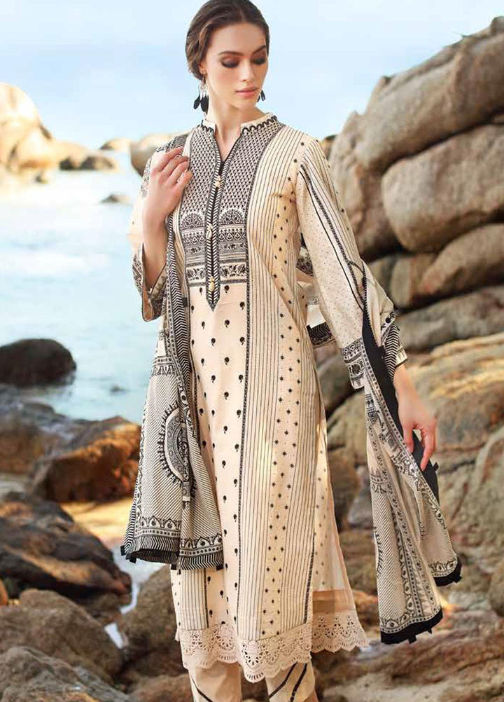 Ambrosia Black & White By Gul Ahmed Printed Lawn Suits Unstitched 2 Piece GA22A BT-22007 - Black & White Collection