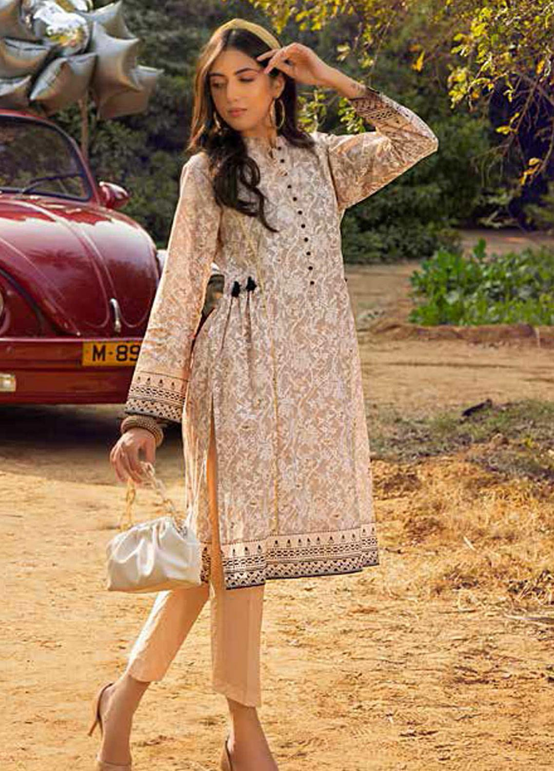 Gul Ahmed Printed Lawn  Unstitched Kurties GA21BG SL-926 A - Summer Collection