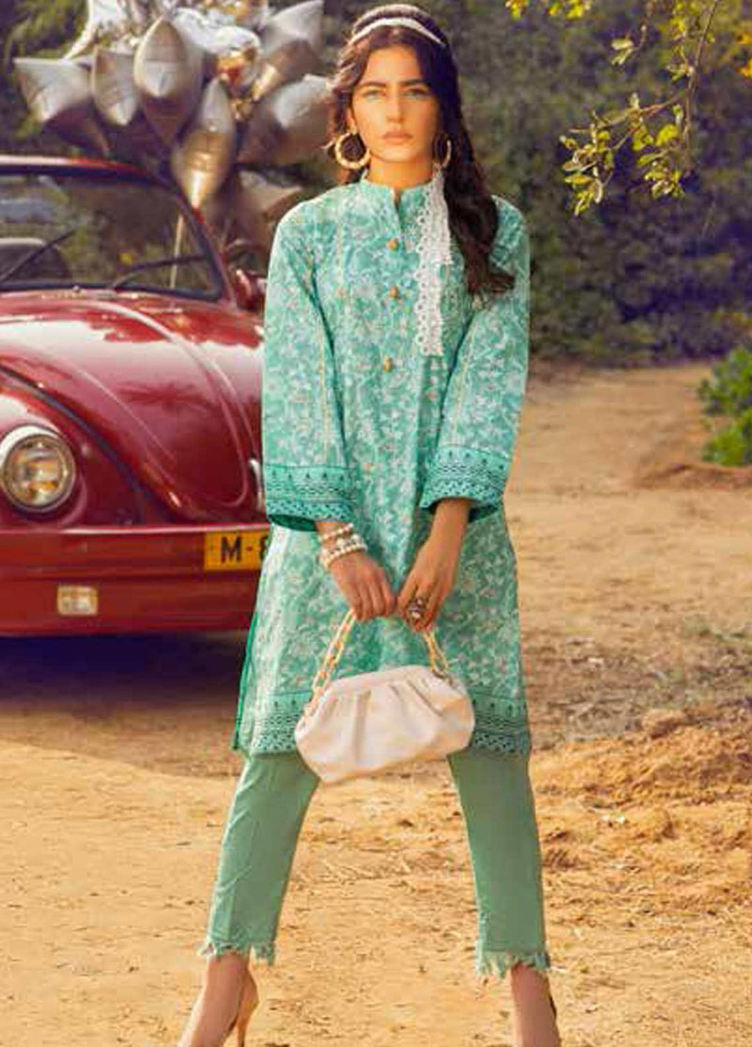 Gul Ahmed Printed Lawn  Unstitched Kurties GA21BG SL-926 B - Summer Collection