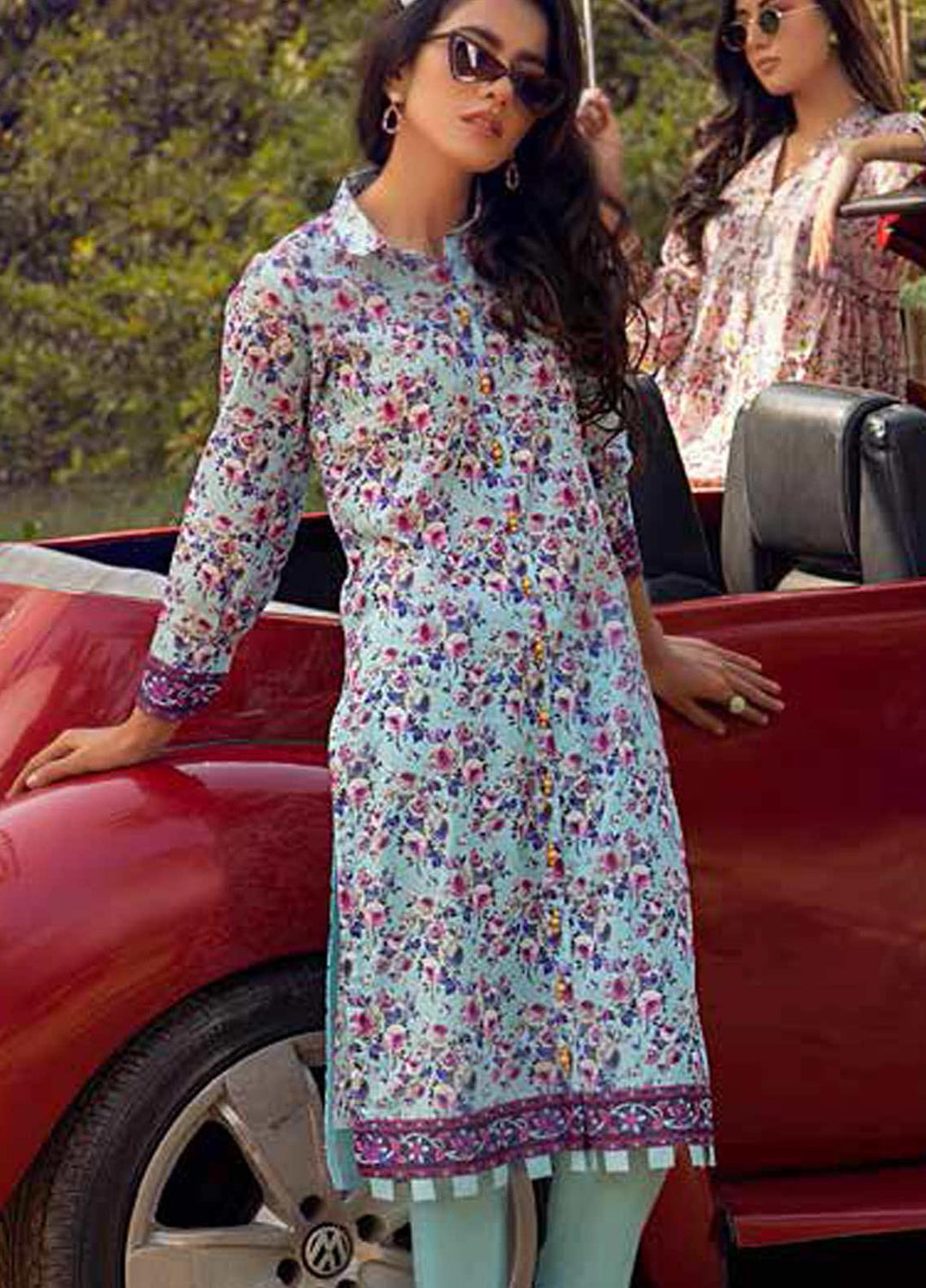 Gul Ahmed Printed Lawn  Unstitched Kurties GA21BG SL-929 B - Summer Collection