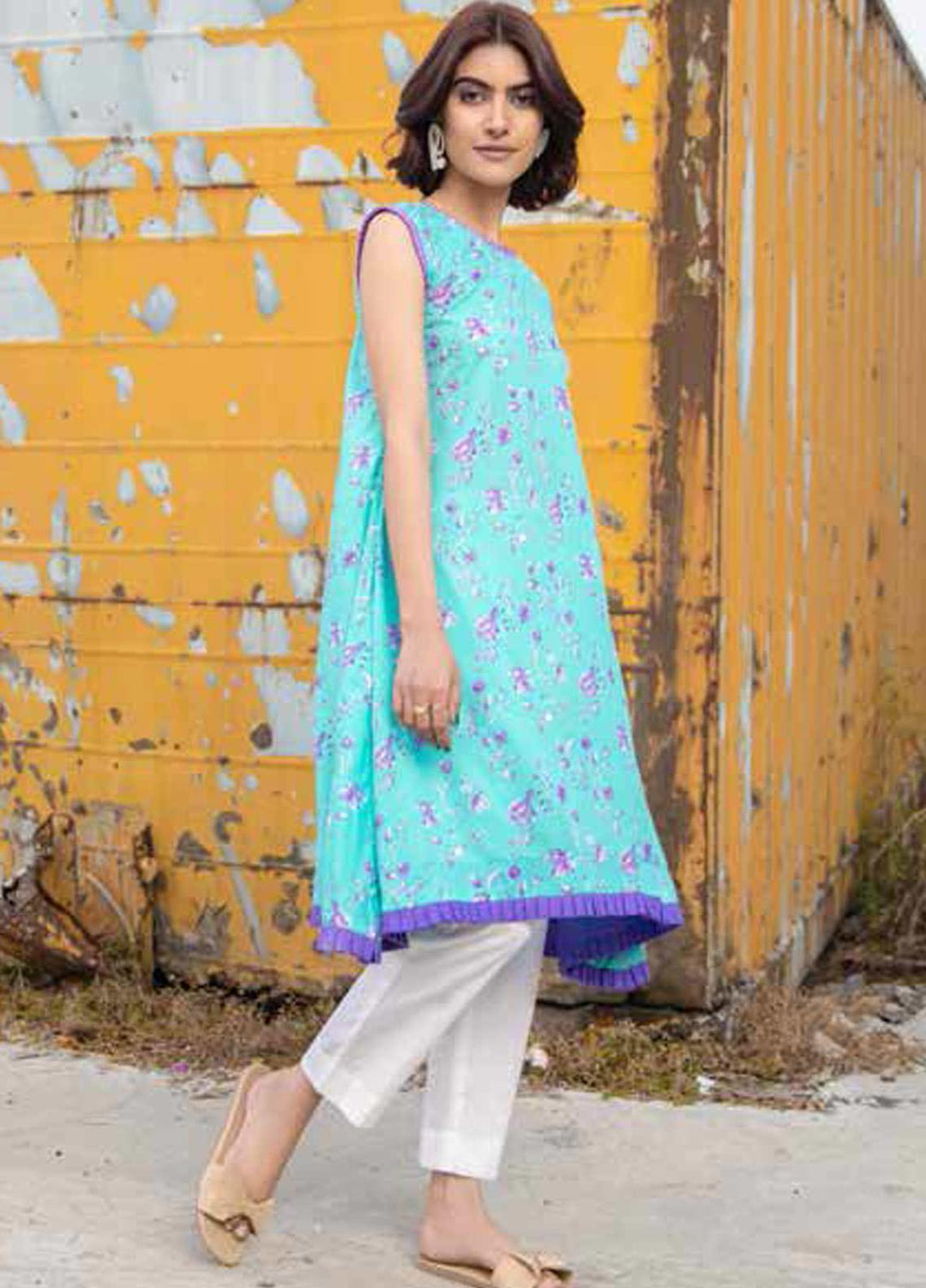 Gul Ahmed Printed Lawn  Unstitched Kurties GA21BG SL-931 B - Summer Collection