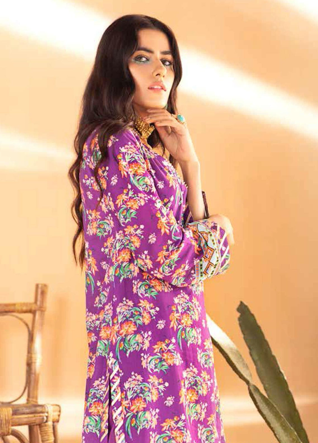 Gul Ahmed Printed Lawn  Unstitched Kurties GA21BG SL-933 B - Summer Collection