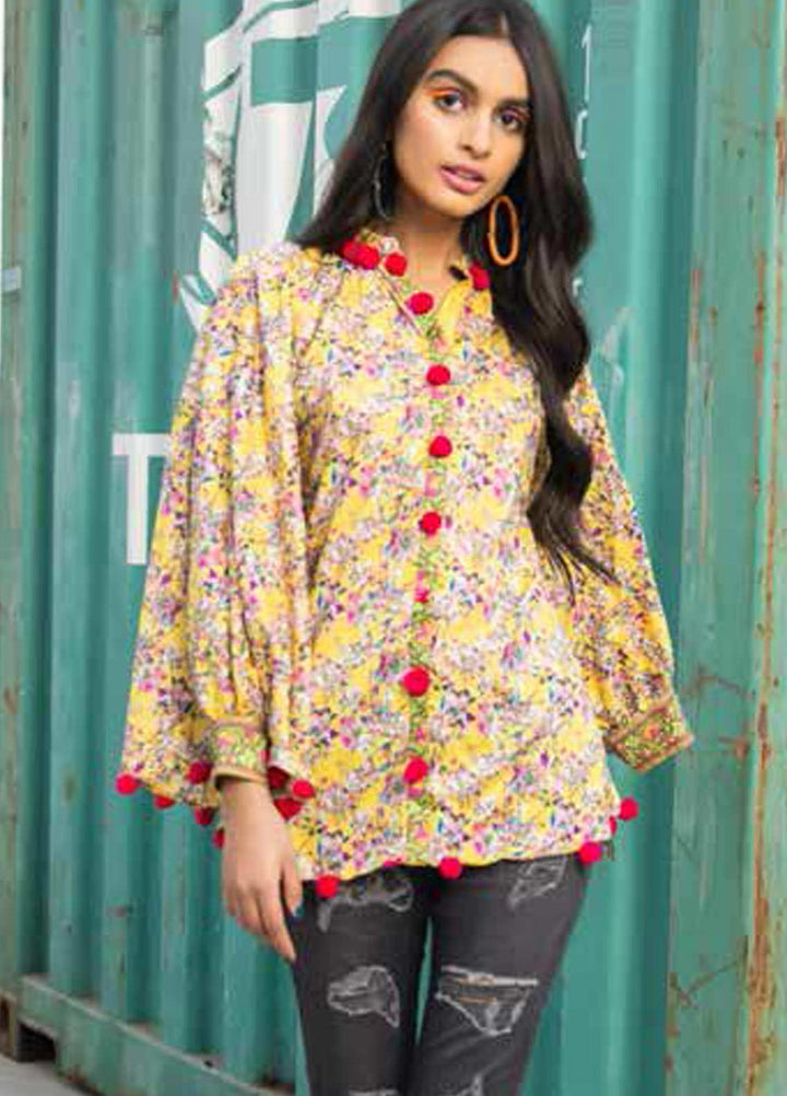 Gul Ahmed Printed Lawn  Unstitched Kurties GA21BG SL-942 A - Summer Collection