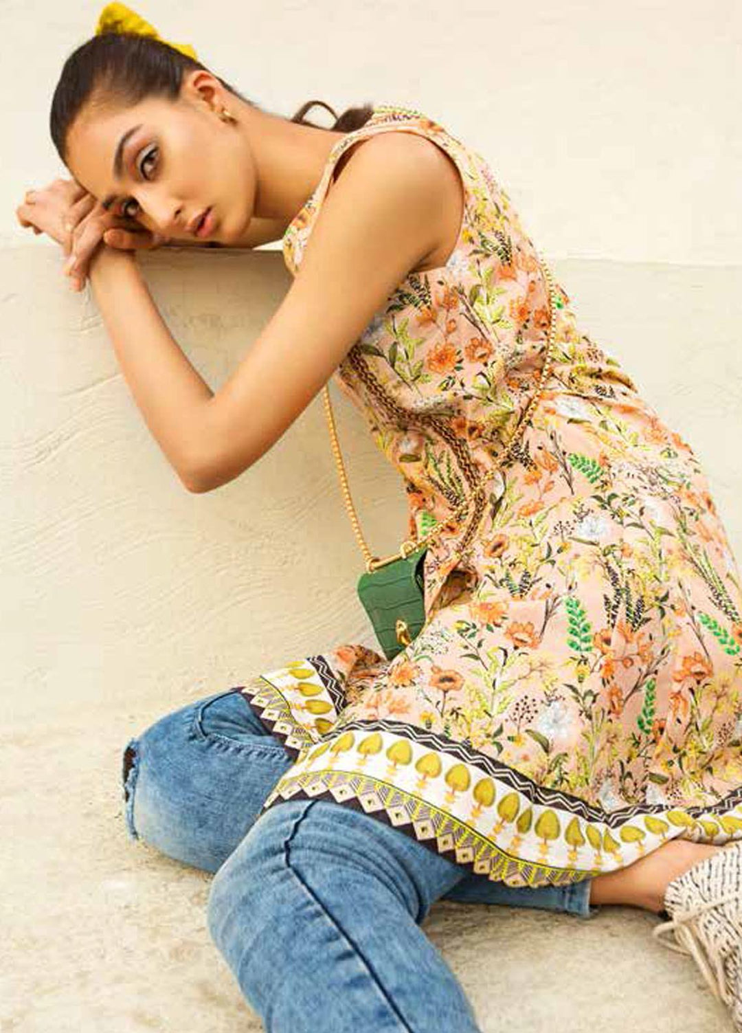 Gul Ahmed Printed Lawn  Unstitched Kurties GA21BG SL-943 B - Summer Collection